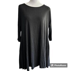 Umgee Women's black tunic dress with pockets round neck sz S NWT